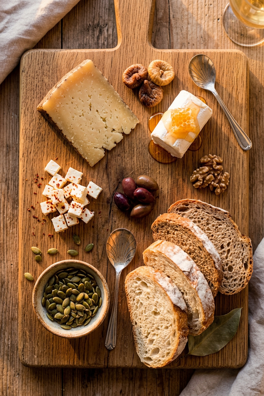 Rustic Warm style — wooden surface natural light food photography